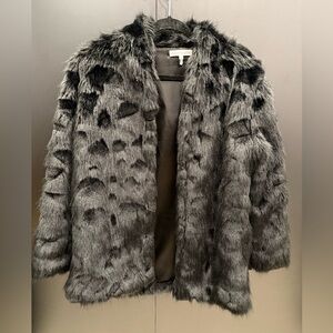 Heartloom Faux Fur Jacket in Black